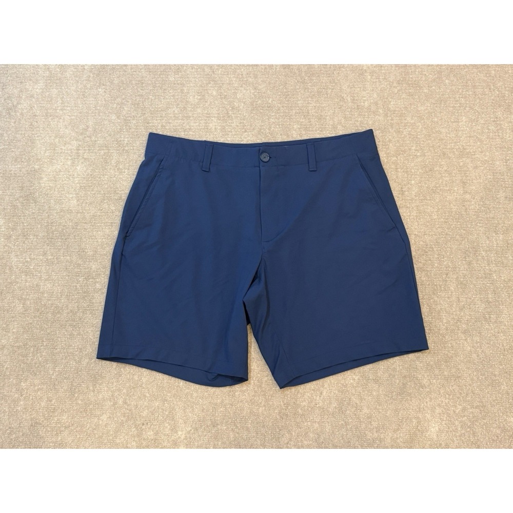 Under Armour Golf Shorts HeatGear Blue Athletic Stretch Mens 38 Summer Casual
